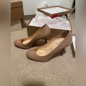 Louboutin nude heels, size 37